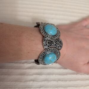 Silver and Turquoise Bracelet